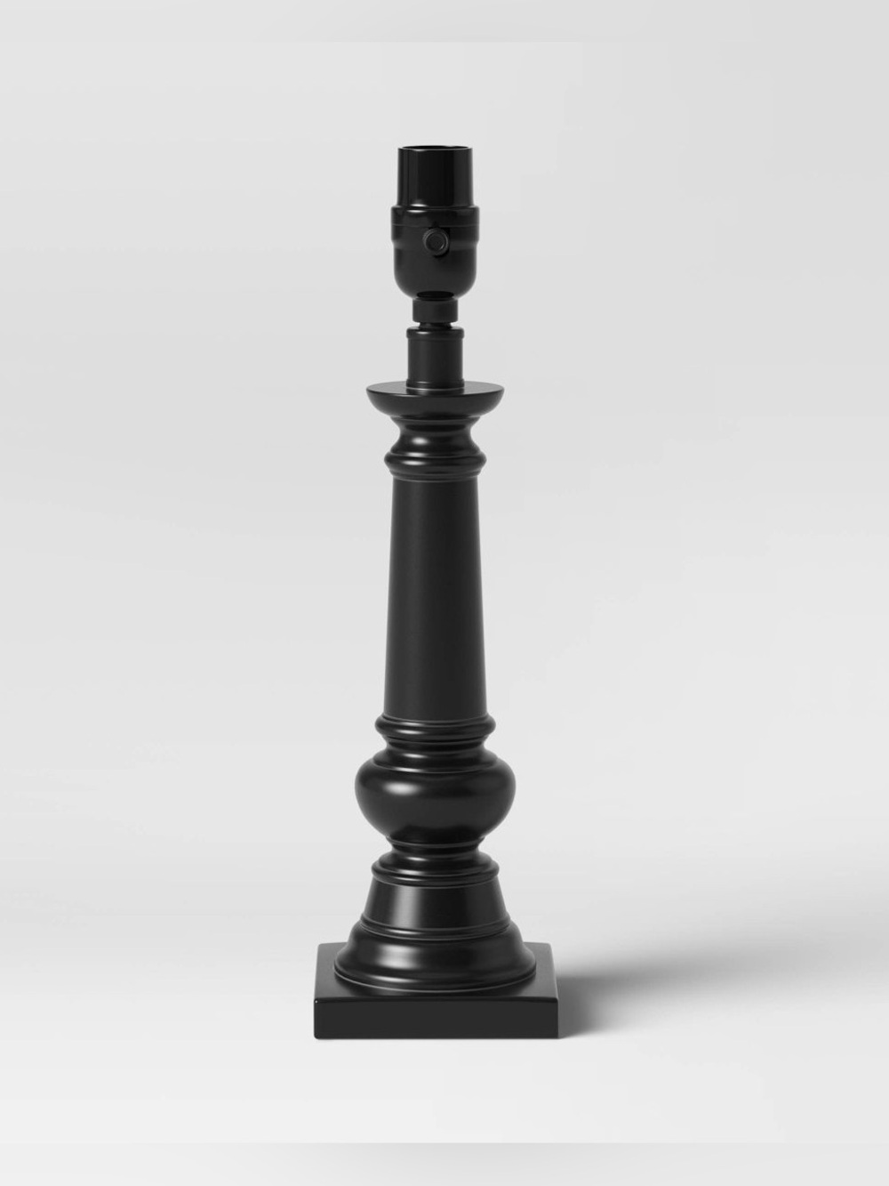 Column Small Lamp Base Black - Threshold™: Polyresin, No Assembly, UL Listed,